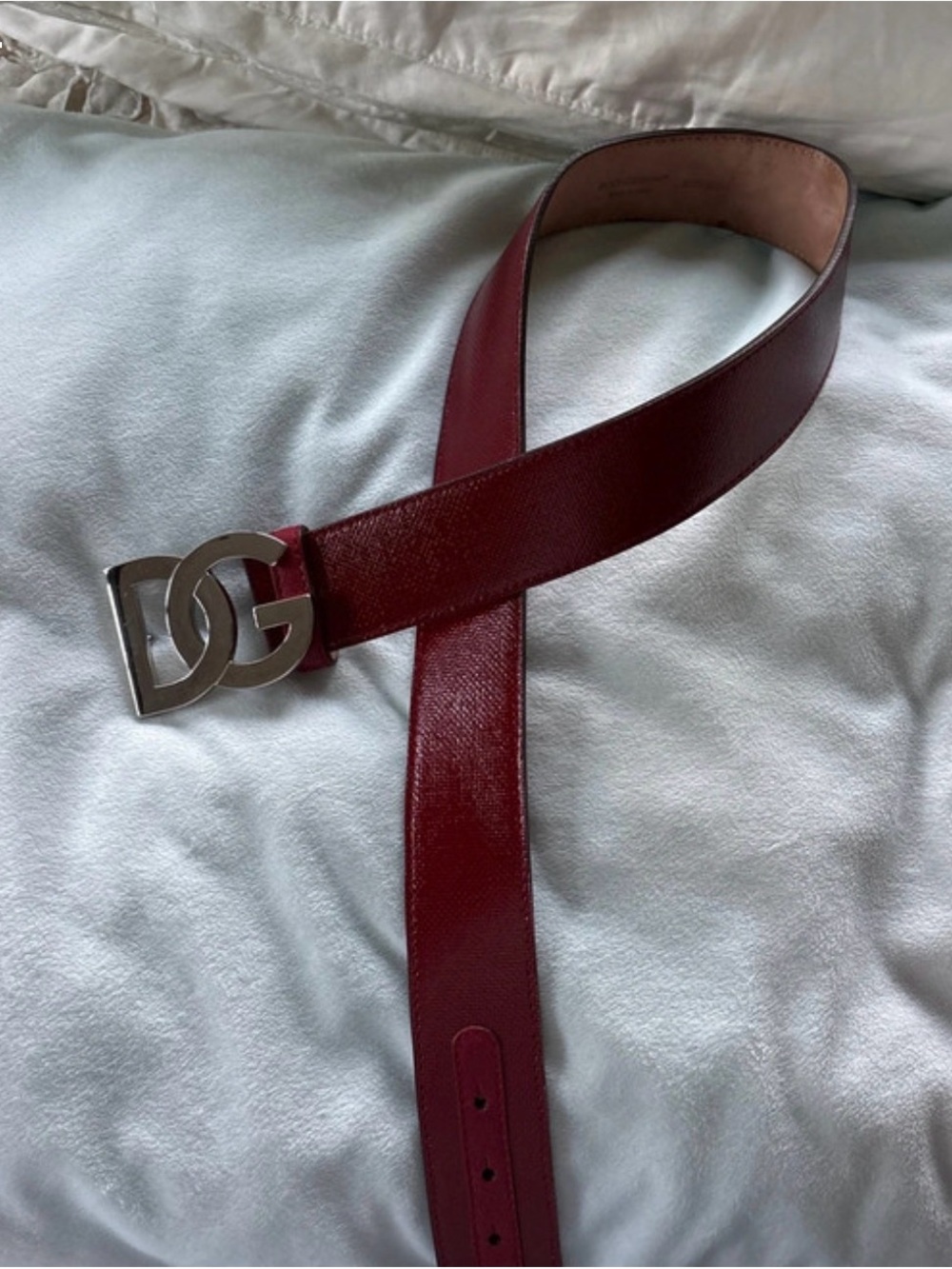 Dolce & Gabbana Leather Belt with DG Buckle